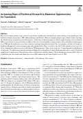 Cover page: Increasing Rigor of Preclinical Research to Maximize Opportunities for Translation.