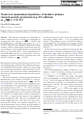 Cover page: Transverse momentum dependence of inclusive primary charged-particle production in p–Pb collisions at sNN=5.02TeV