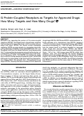 Cover page: GPCRs as targets for approved drugs: How many targets and how many drugs?