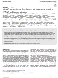 Cover page: Identifying nootropic drug targets via large-scale cognitive GWAS and transcriptomics