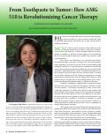 Cover page: From Toothpaste to Tumor: How AMG 510 is Revolutionizing Cancer Therapy (Dr. Margaret Chu-Moyer)