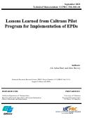 Cover page of Lessons Learned from Caltrans Pilot Program for Implementation of EPDs