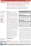 Cover page: Review of a large trauma registry in Addis Ababa, Ethiopia: insights into prehospital care and provider training for trauma quality improvement.