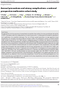 Cover page: Aerosol precautions and airway complications: a national prospective multicentre cohort study.