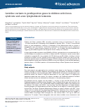 Cover page: Germline variants in predisposition genes in children with Down syndrome and acute lymphoblastic leukemia