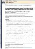 Cover page: Conditioned fear and extinction learning performance and its association with psychiatric symptoms in active duty Marines