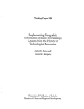 Cover page: Implementing Geographic Information Systems for Planning: Lessons from the History of Technological Innovation