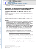 Cover page: Neurosurgery and neuromodulation for anorexia nervosa in the 21st century: a systematic review of treatment outcomes