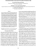 Cover page: A dynamical model of the speech perception-production link