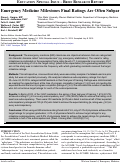 Cover page: Emergency Medicine Milestones Final Ratings Are Often Subpar