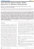 Cover page: Sox6 Directly Silences Epsilon Globin Expression in Definitive Erythropoiesis