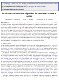 Cover page: An automated selection algorithm for nonlinear solvers in MDO