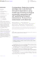 Cover page: Corrigendum: Reducing craving and lapse risk in alcohol and stimulants dependence using mobile app involving ecological momentary assessment and self-guided psychological interventions: Protocol for a randomized controlled trial.