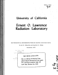 Cover page: MATHEMATICAL REPRESENTATION OF BATCH CULTURE DATA