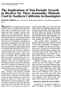 Cover page: The Implications of Non-Periodic Growth in Bivalves for Three Seasonality Methods Used by Southern California Archaeologists