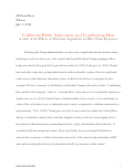 Cover page: California Public Education and Combatting Hate: A Study of the Effects of Education Legislation on Hate Crime Frequency