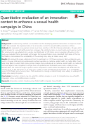 Cover page: Quantitative evaluation of an innovation contest to enhance a sexual health campaign in China