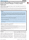 Cover page: Genome-Wide Binding and Transcriptome Analysis of Human Farnesoid X Receptor in Primary Human Hepatocytes