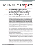 Cover page: Ultrafast optical-ultrasonic system and miniaturized catheter for imaging and characterizing atherosclerotic plaques in vivo