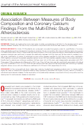 Cover page: Association Between Measures of Body Composition and Coronary Calcium: Findings From the Multi‐Ethnic Study of Atherosclerosis