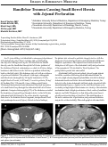 Cover page: Handlebar Trauma Causing Small Bowel Hernia with Jejunal Perforation
