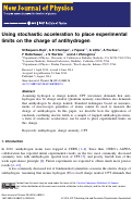 Cover page: Using stochastic acceleration to place experimental limits on the charge of antihydrogen