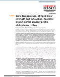 Cover page: Brew temperature, at fixed brew strength and extraction, has little impact on the sensory profile of drip brew coffee.