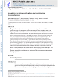 Cover page: Adaptation to Animacy Violations during Listening Comprehension