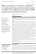 Cover page: Efficacy and safety of a fixed-dose combination of mometasone furoate and formoterol fumarate in subjects with moderate to very severe COPD: results from a 52-week Phase III trial