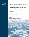 Cover page: Characterization and Effectiveness of Technologies for India's Electric Grid Reliability and Energy Security