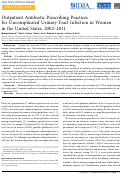 Cover page: Outpatient Antibiotic Prescribing Practices for Uncomplicated Urinary Tract Infection in Women in the United States, 2002-2011.