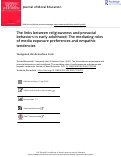 Cover page: The links between religiousness and prosocial behaviors in early adulthood: The mediating roles of media exposure preferences and empathic tendencies