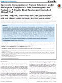 Cover page: Sporozoite Immunization of Human Volunteers under Mefloquine Prophylaxis Is Safe, Immunogenic and Protective: A Double-Blind Randomized Controlled Clinical Trial