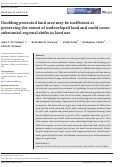 Cover page: Doubling protected land area may be inefficient at preserving the extent of undeveloped land and could cause substantial regional shifts in land use