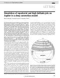 Cover page: Simulation of equatorial and high-latitude jets on Jupiter in a deep convection model