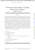Cover page: Evolving to Generalize: Trading Precision for Speed