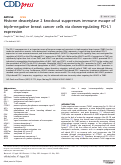 Cover page: Histone deacetylase 2 knockout suppresses immune escape of triple-negative breast cancer cells via downregulating PD-L1 expression.