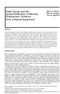 Cover page: Public Transit and the Spatial Distribution of Minority Employment: Evidence from a Natural Experiment