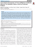 Cover page: Toxicological Assessment of Trace β-Diketone Antibiotic Mixtures on Zebrafish (Danio rerio) by Proteomic Analysis