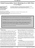 Cover page: Medial Pontomedullary Stroke Mimicking Severe Bell’s Palsy: A Case Report