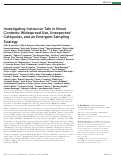 Cover page: Investigating Instructor Talk in Novel Contexts: Widespread Use, Unexpected Categories, and an Emergent Sampling Strategy.