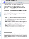 Cover page: Combining Asset Accumulation and Multifamily Group Intervention to Improve Mental Health for Adolescent Girls: A Cluster-Randomized Trial in Uganda.