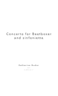 Cover page: Concerto for Beatboxer and Sinfonietta