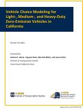Cover page: Vehicle Choice Modeling for Light-, Medium-, and Heavy-Duty Zero-Emission Vehicles in California