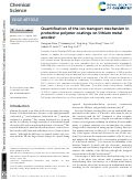 Cover page: Quantification of the ion transport mechanism in protective polymer coatings on lithium metal anodes