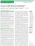 Cover page: A low cost, re-usable electricity-free infant warmer: evaluation of safety, effectiveness and feasibiliy