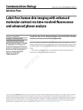 Cover page of Label-free human skin imaging with enhanced molecular contrast via time-resolved fluorescence and advanced phasor analysis