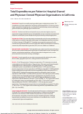 Cover page: Total Expenditures per Patient in Hospital-Owned and Physician-Owned Physician Organizations in California