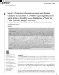 Cover page: Impact of standard of care treatments and disease variables on outcomes in systemic lupus erythematosus trials: analysis from the Lupus Foundation of America Collective Data Analysis Initiative