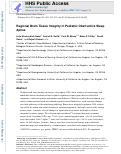 Cover page: Regional brain tissue integrity in pediatric obstructive sleep apnea